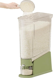10KG Rice Dispenser Airtight Storage Container Measuring Cup Grain Bin - Kwikley