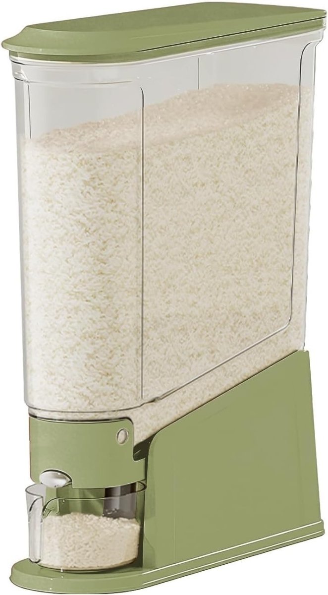 10KG Rice Dispenser Airtight Storage Container Measuring Cup Grain Bin - Kwikley