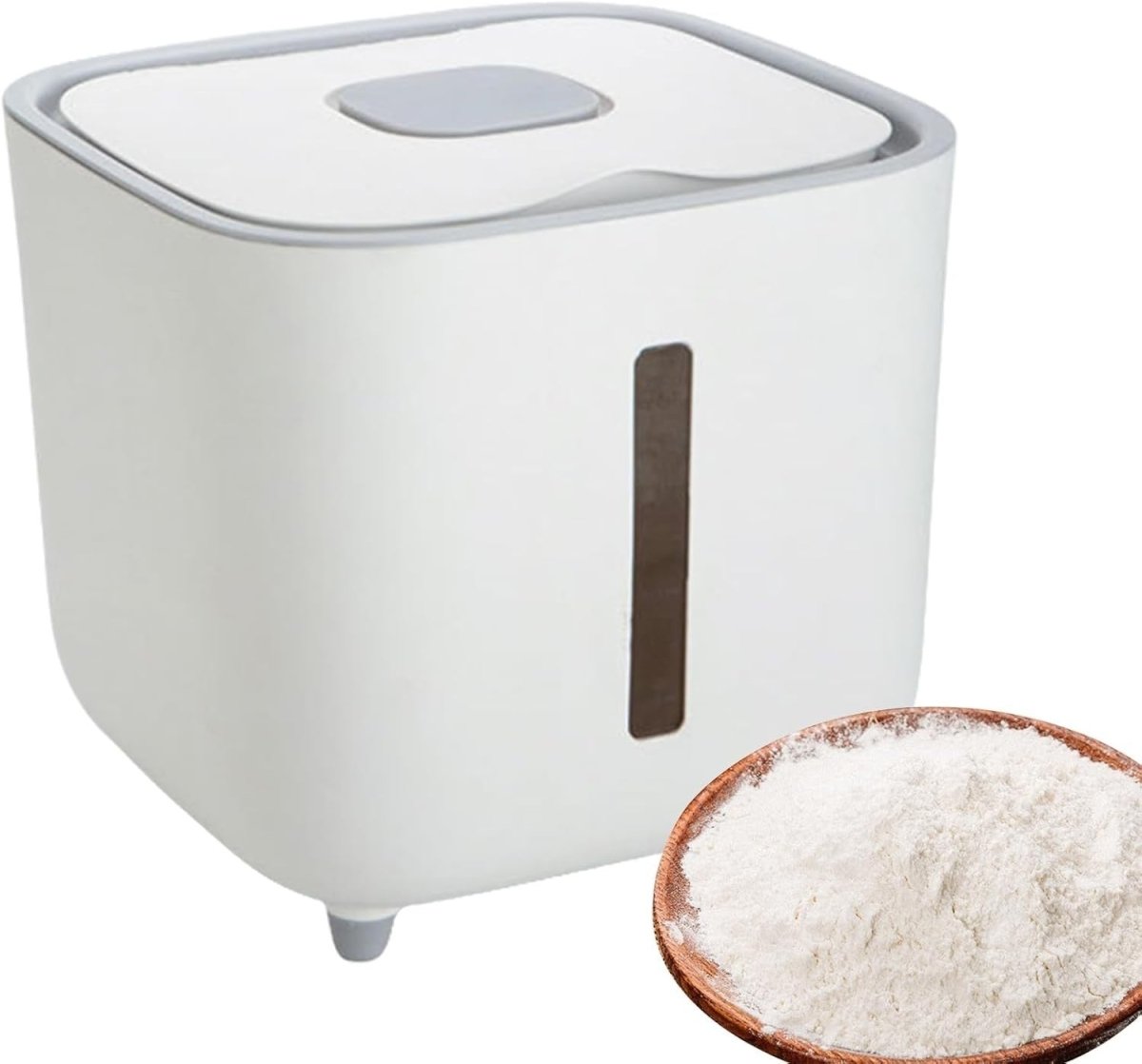 10KG Rice Dispenser Airtight Storage Container Window Grain Bin - Kwikley