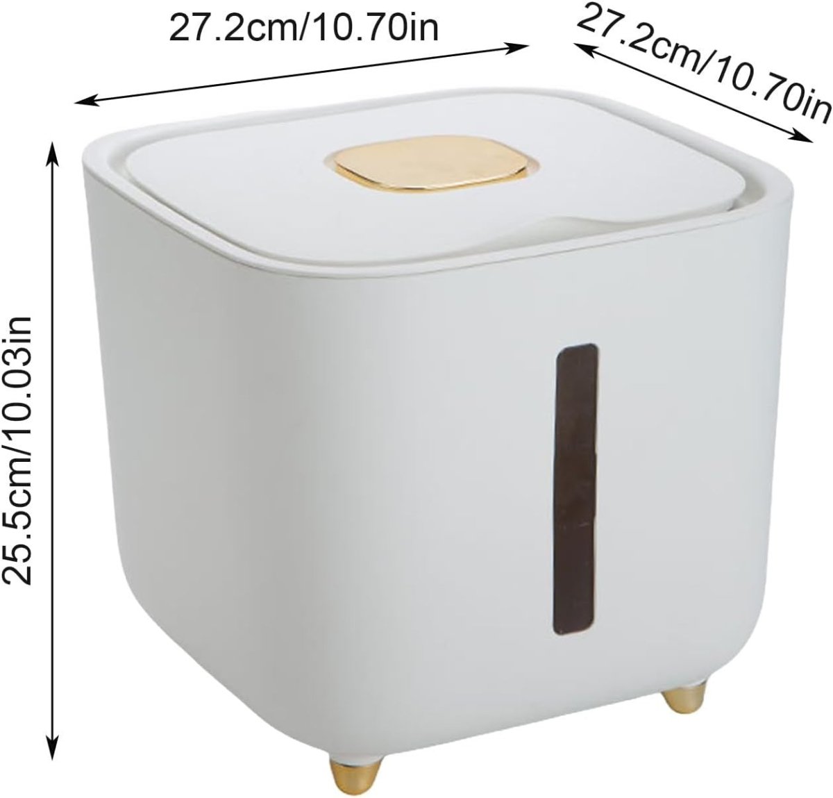 10KG Rice Dispenser Clear Window Airtight Grain Storage Container - Kwikley