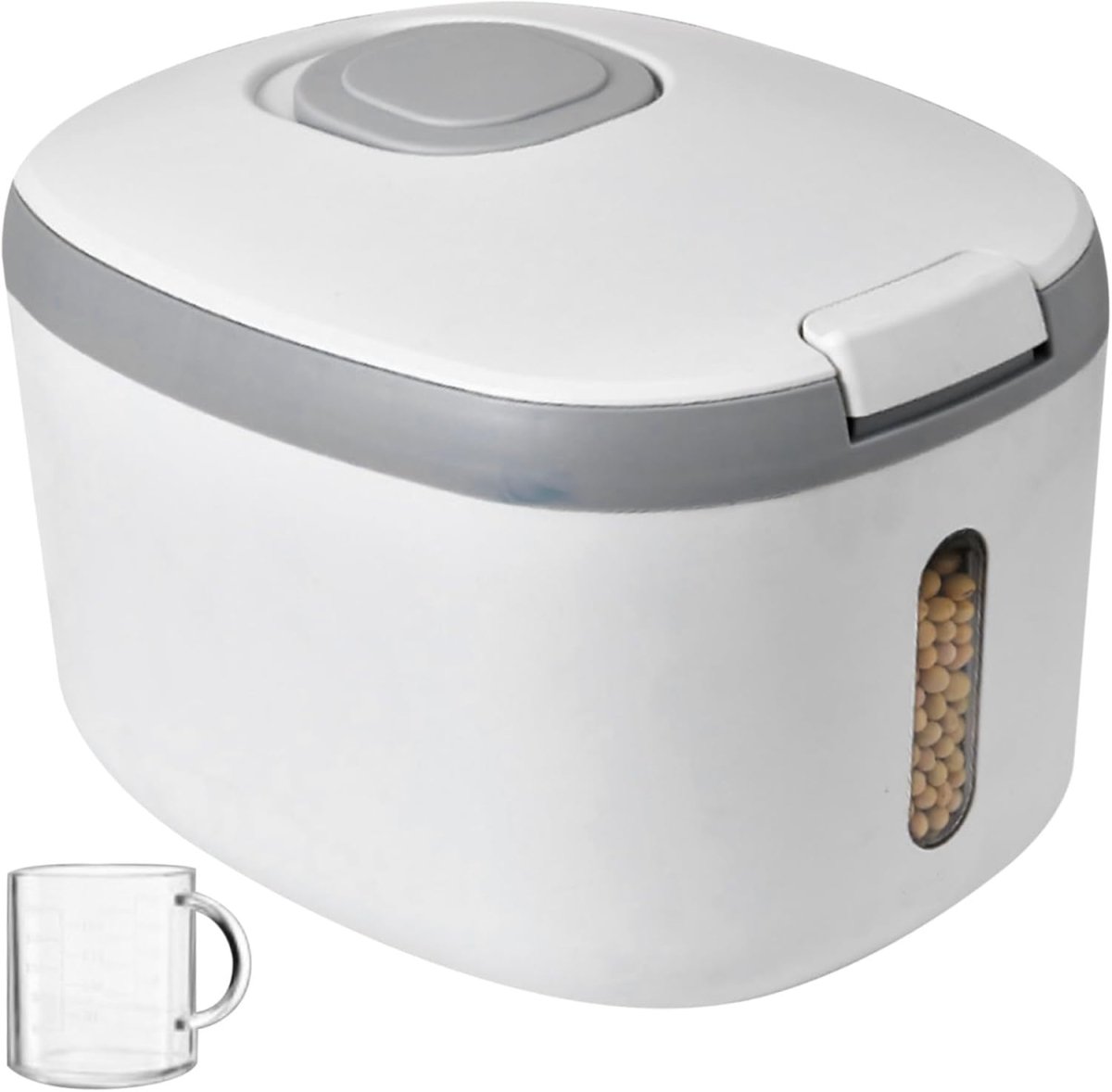 10KG Rice Storage Container Airtight BPA Free w Measuring Cup - Kwikley