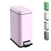 10L Bathroom Pedal Bin Soft Close Stainless Steel Pink - Kwikley
