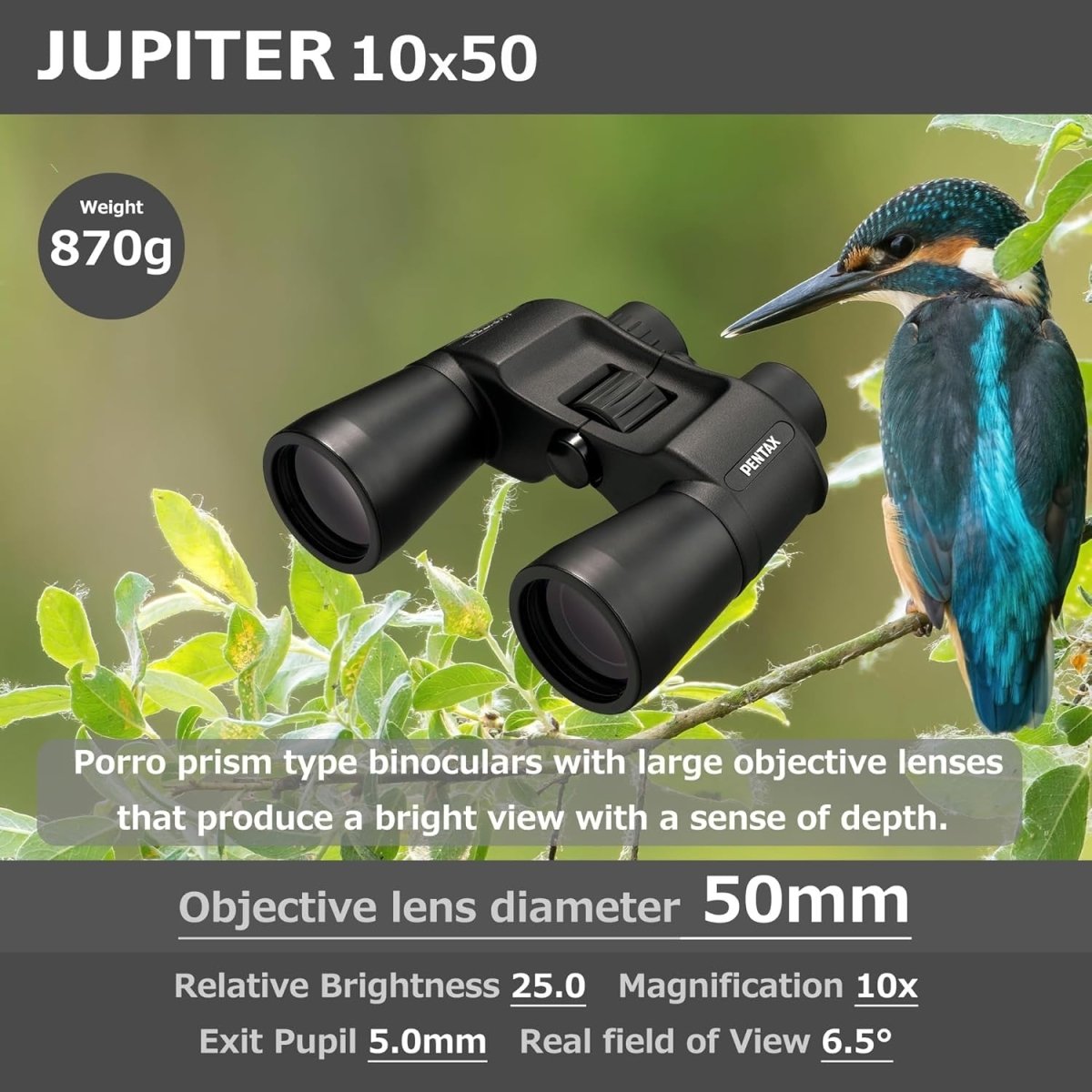 10x50 High Power Binoculars Large Aperture Ultra Bright Outdoor Viewing - Kwikley
