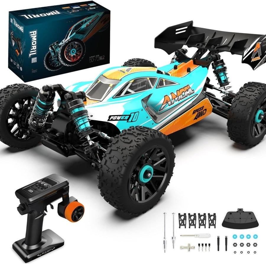1:14 Fast RC Car 70KMH 4WD Off - Road Truck Buggy Oil Shocks Metal Chassis 3S LiPo - Kwikley