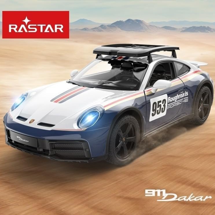 1:14 Scale RC Off - Road Car – Rally Blue Remote Control Model with LEDs - Kwikley