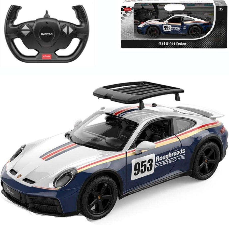 1:14 Scale RC Off - Road Car – Rally Blue Remote Control Model with LEDs - Kwikley