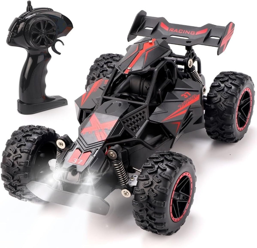 1:18 Kids RC Car 2.4GHz High Speed Off - Road Remote Control Toy with LED Lights - Kwikley