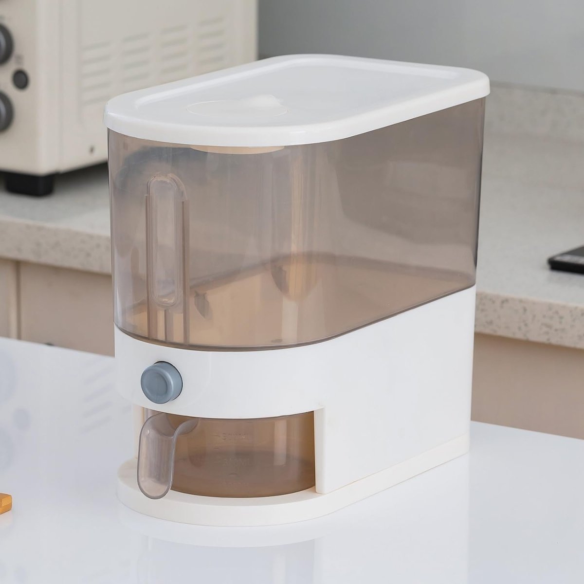 11lb Airtight Rice Dispenser Clear Grain Storage Bin - Kwikley