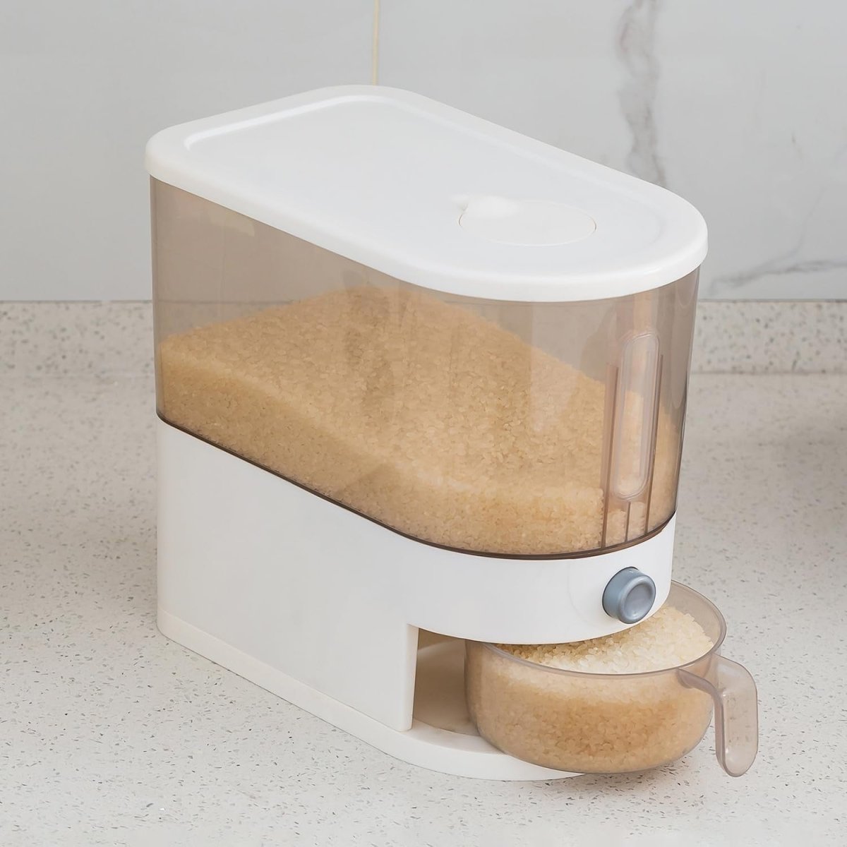 11lb Airtight Rice Dispenser Clear Grain Storage Bin - Kwikley