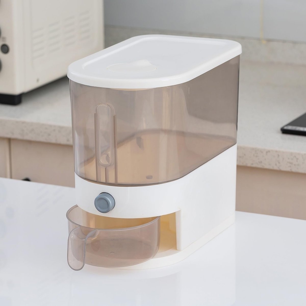 11lb Airtight Rice Dispenser Clear Grain Storage Bin - Kwikley