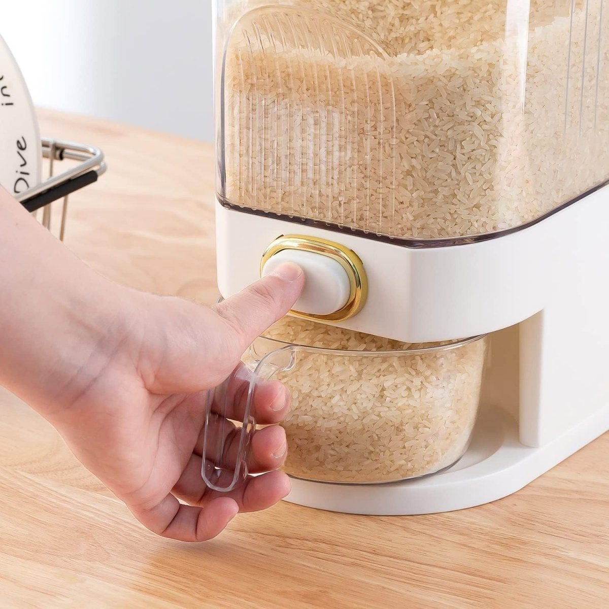 11Lbs Rice Dispenser Airtight Grain Storage w Timer - Kwikley