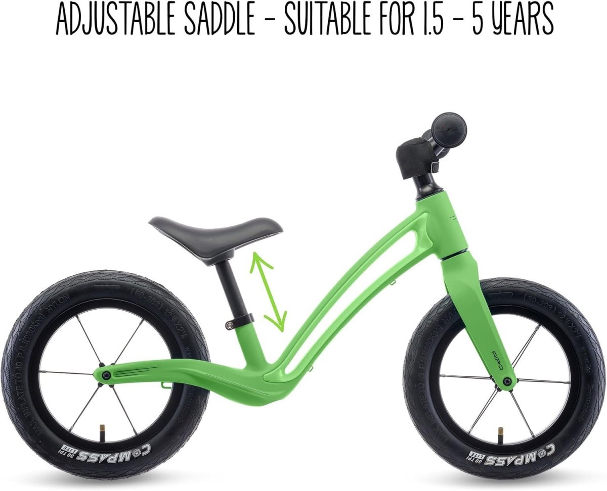 12 Inch Balance Bike Lightweight Magnesium Toddler Push Bike Green - Kwikley
