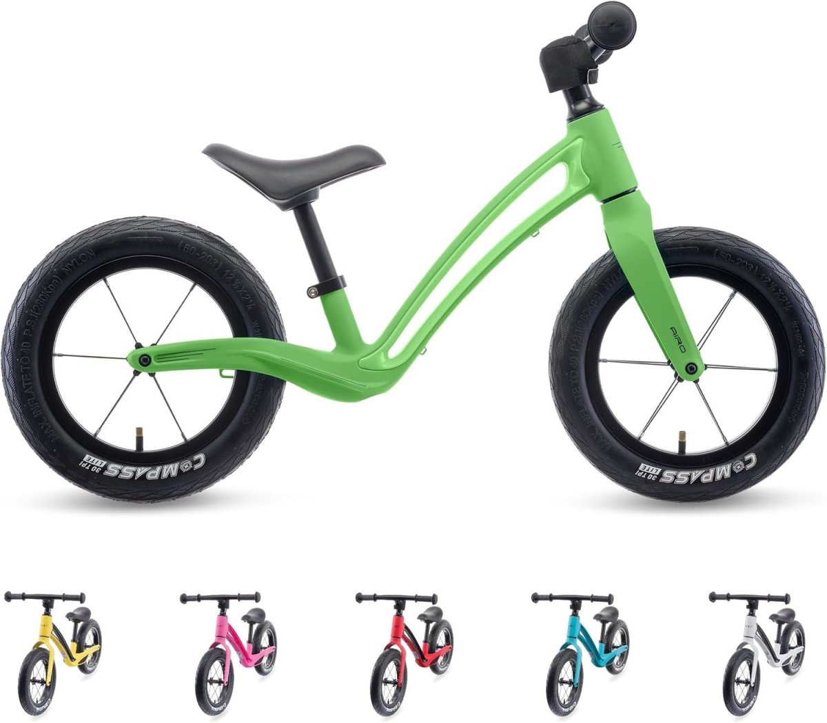 12 Inch Balance Bike Lightweight Magnesium Toddler Push Bike Green - Kwikley