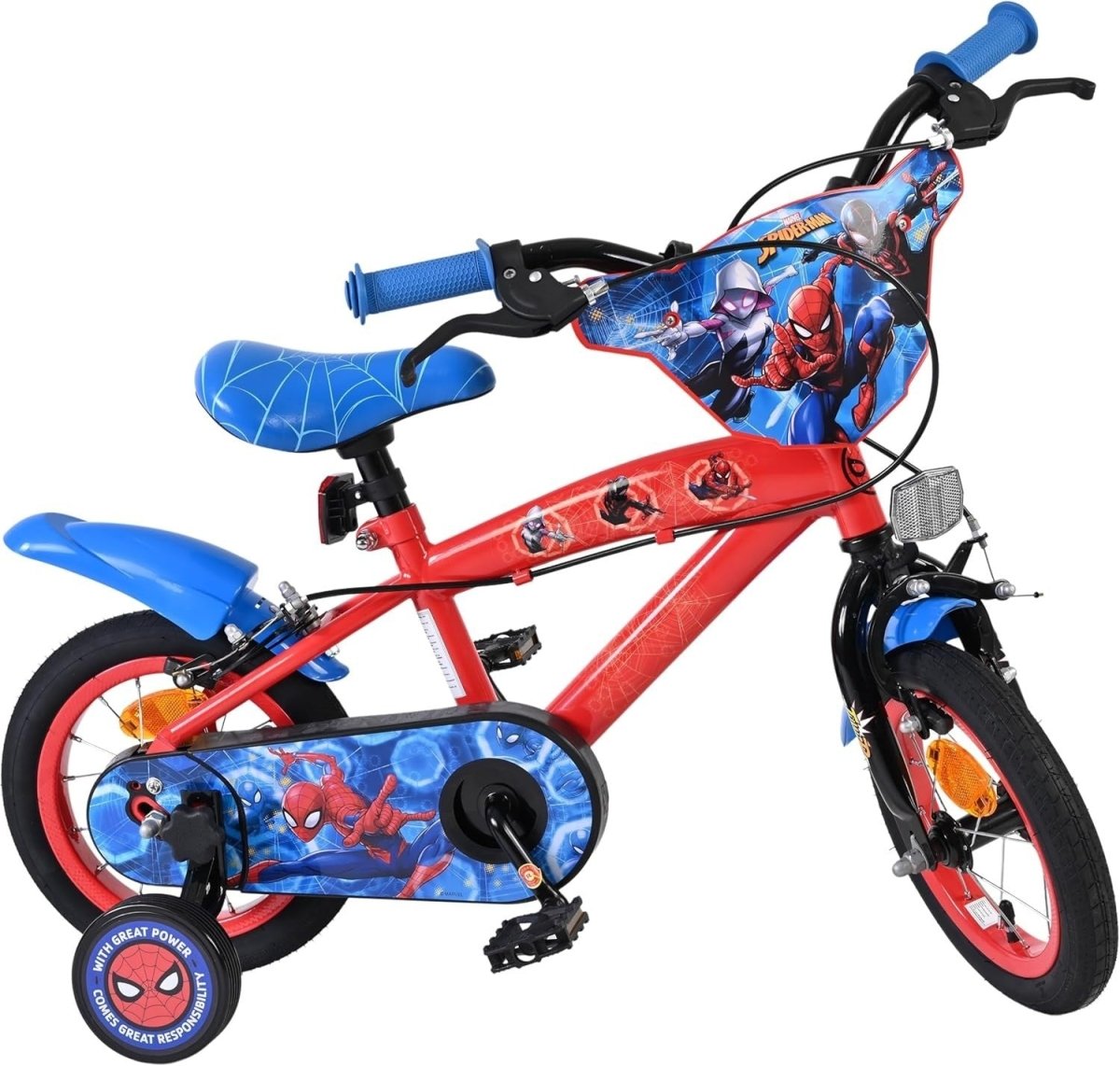 12 Inch Kids Bike with Stabilisers Dual Hand Brakes Age 3-4 Bicycle - Kwikley