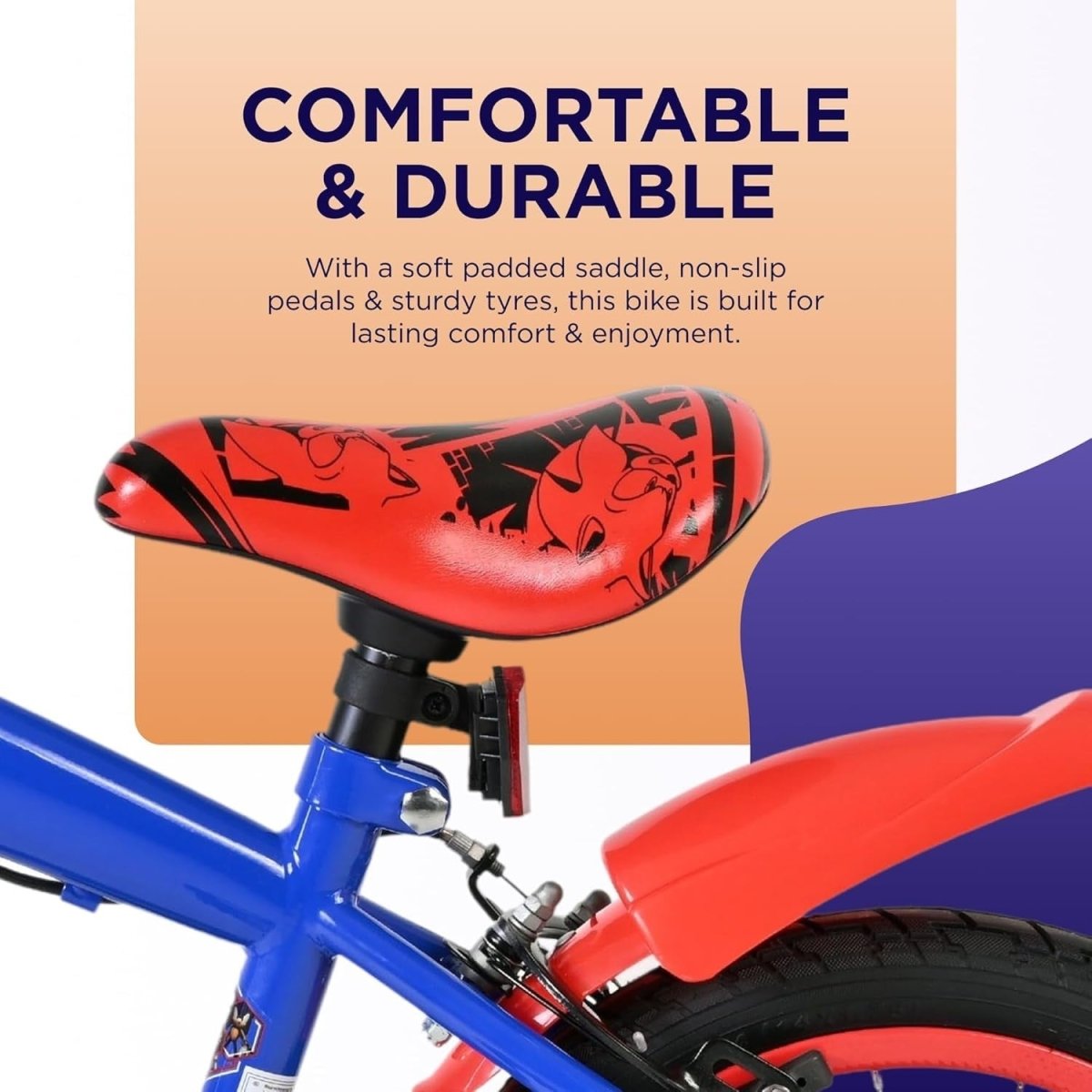 12 Inch Kids Bike with Stabilisers Dual Hand Brakes Bicycle Age 3-4 - Kwikley