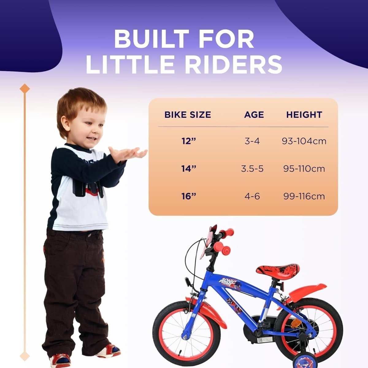 12 Inch Kids Bike with Stabilisers Dual Hand Brakes Bicycle Age 3-4 - Kwikley