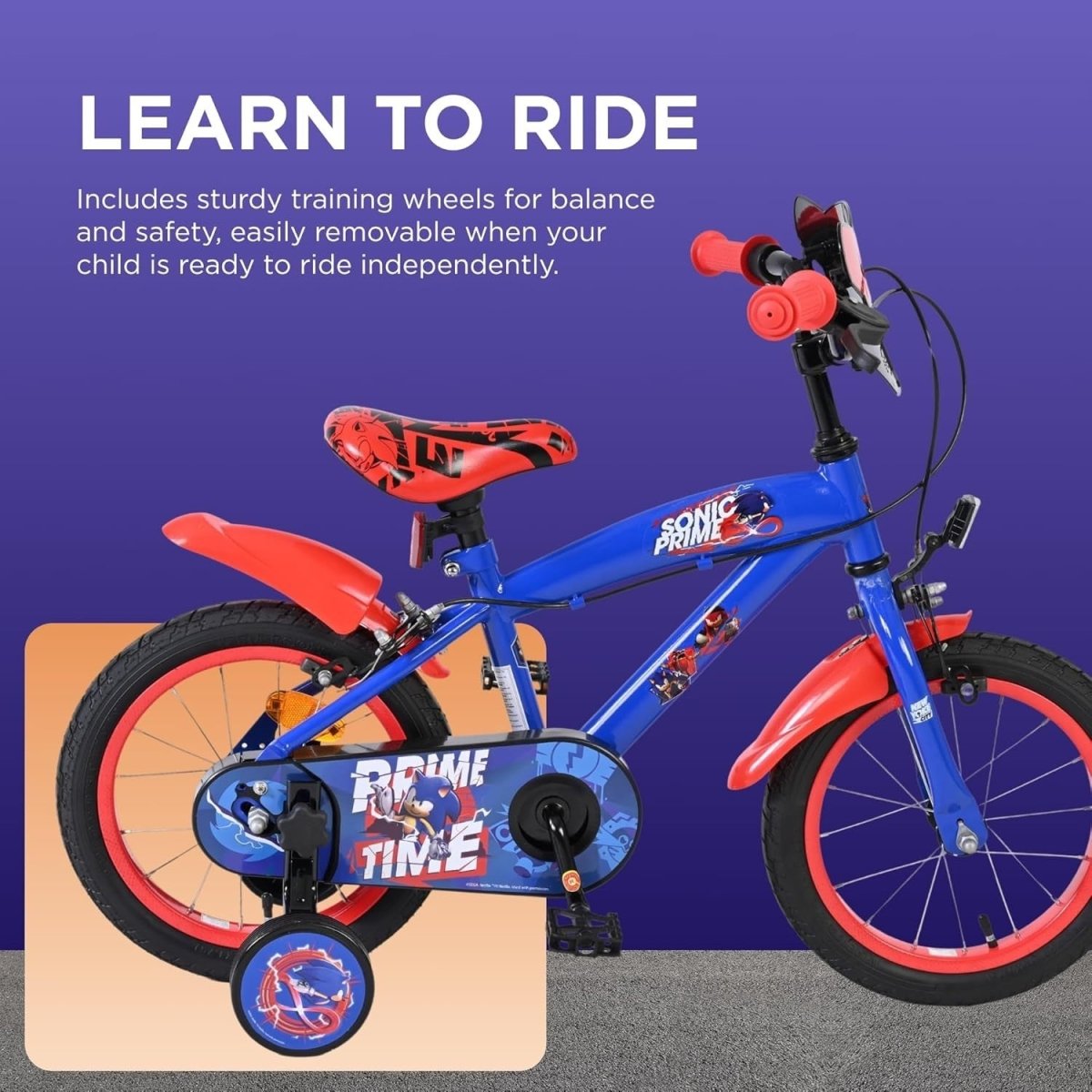12 Inch Kids Bike with Stabilisers Dual Hand Brakes Bicycle Age 3-4 - Kwikley