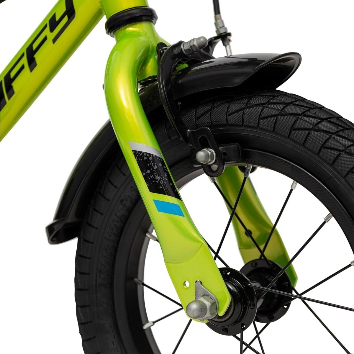 12 Inch Kids Bike with Stabilisers Hand Brakes Green Bicycle Age 3-5 - Kwikley