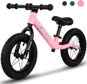12" Kids Balance Bike Adjustable Seat Air Tires Toddler Training Bike - Kwikley