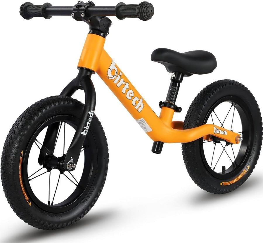 12" Kids Balance Bike Adjustable Seat Air Tires Training Bike Age 2-5 - Kwikley