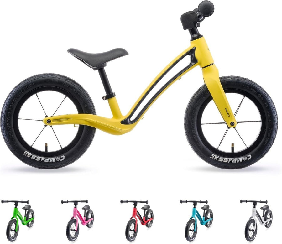 12" Kids Balance Bike Lightweight Magnesium Push Bike Toddler Yellow - Kwikley
