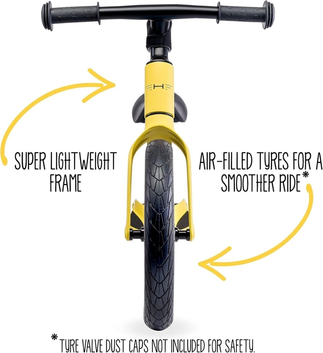 12" Kids Balance Bike Lightweight Magnesium Push Bike Toddler Yellow - Kwikley