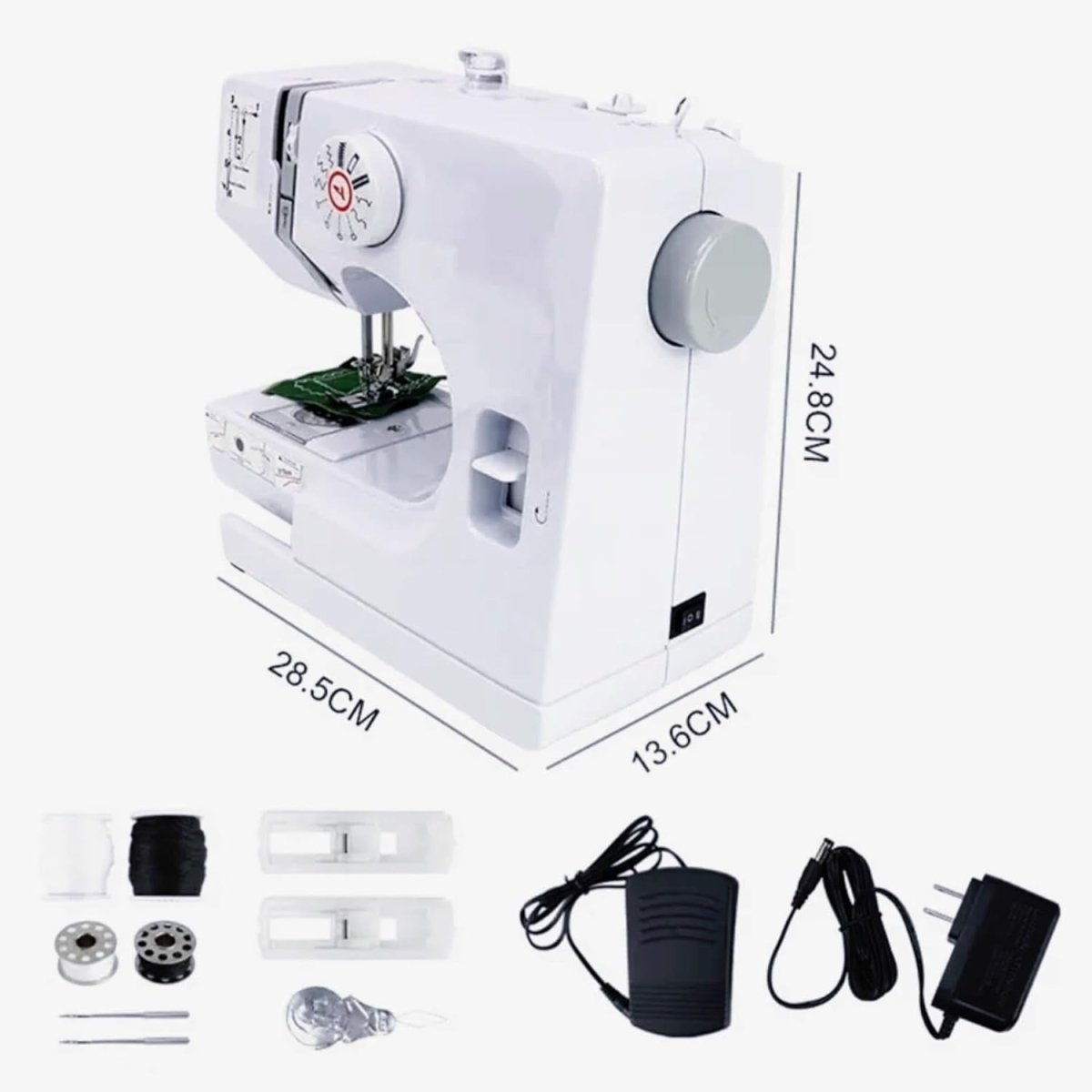 12 Stitch Electric Sewing Machine Portable Dual Speed Foot Pedal Kit - Kwikley