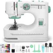 12 Stitch Sewing Machine 6 Presser Feet Foot Pedal 2 Speed DIY - Kwikley