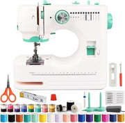 12 Stitch Sewing Machine Dual Speed Foot Pedal Compact Beginner - Kwikley