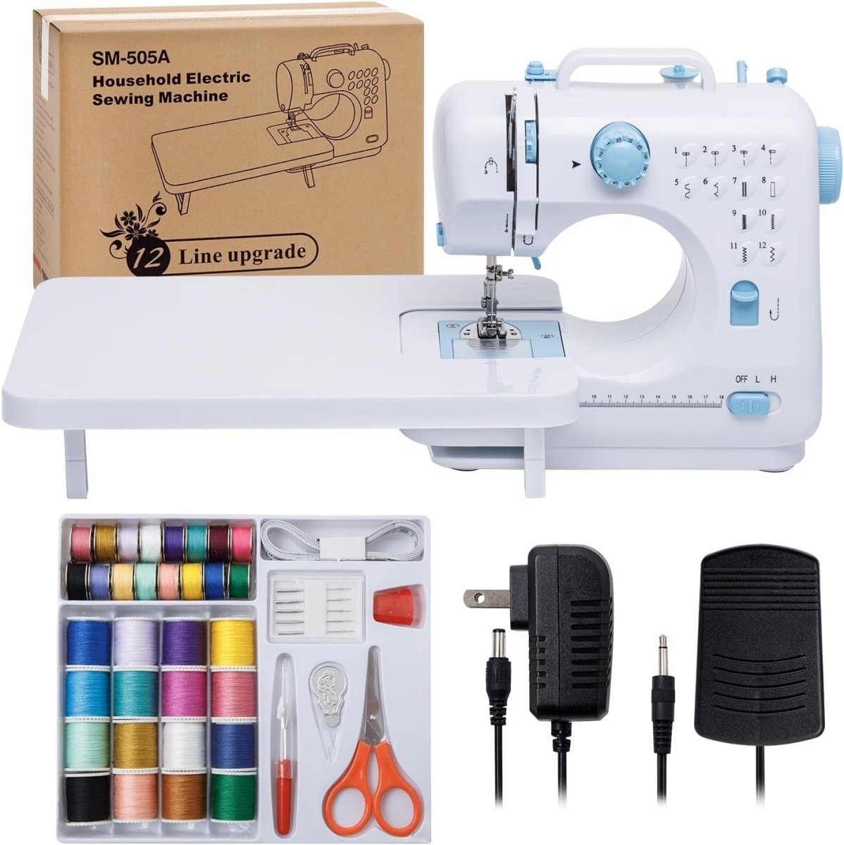 12 Stitch Sewing Machine Expansion Table Foot Pedal Beginner Kit - Kwikley