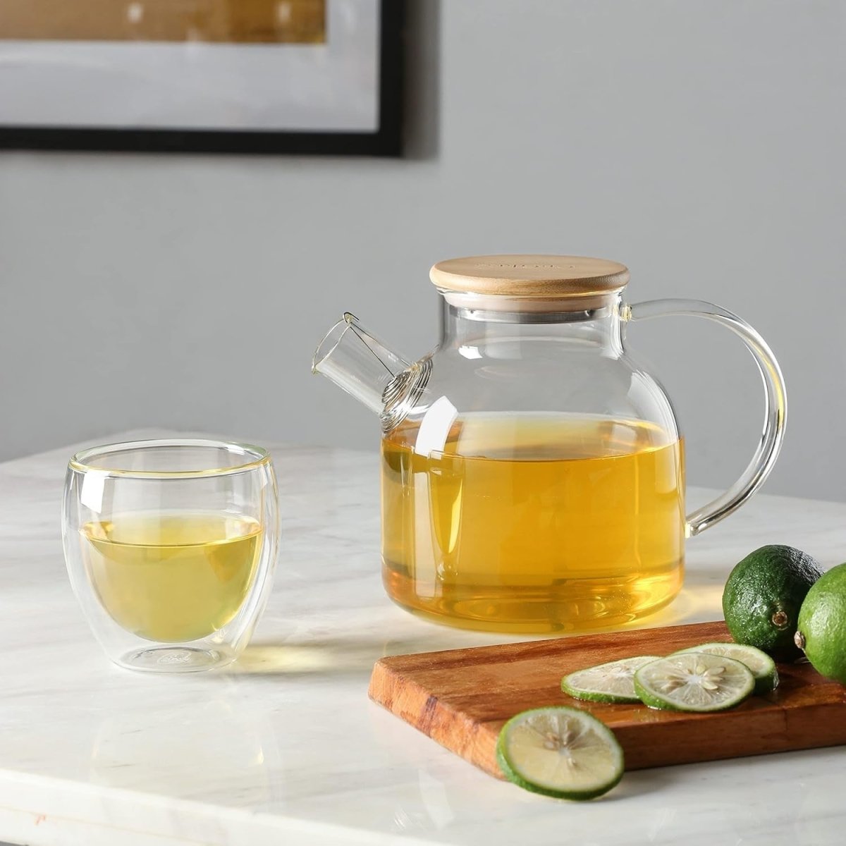 1200ml Glass Teapot with Infuser Stovetop Safe Loose Leaf Tea Pot - Kwikley