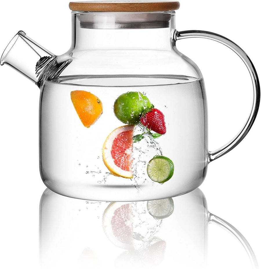 1200ml Glass Teapot with Infuser Stovetop Safe Loose Leaf Tea Pot - Kwikley