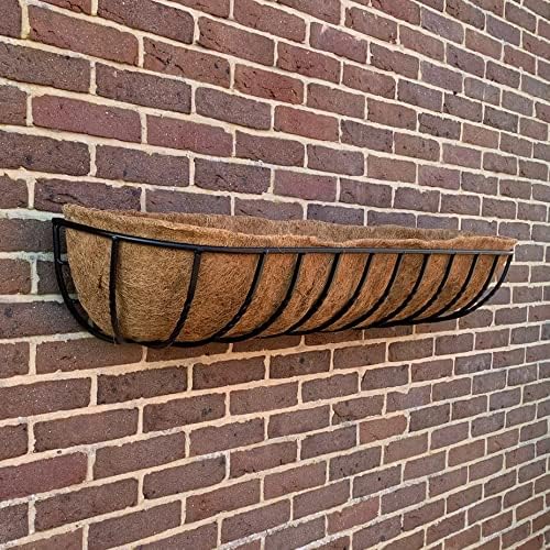 120cm Wall Trough Planter Metal Hanging Basket Coco Liner - Kwikley