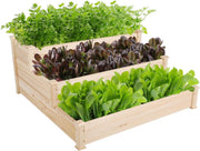 120cm Wooden Raised Garden Bed 3 Tier Planter Box Outdoor - Kwikley