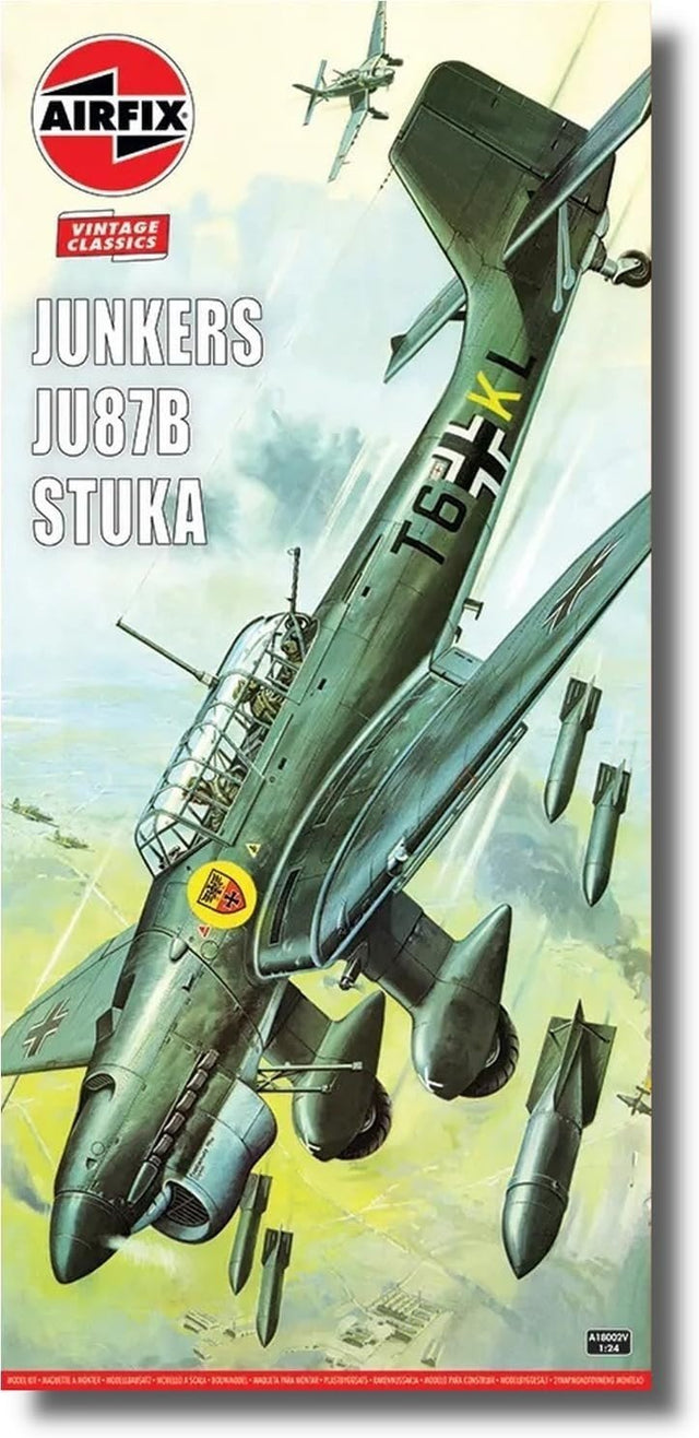 1:24 Junkers Ju87B Stuka Model Kit | 334 Pcs WWII Aircraft Gift Set