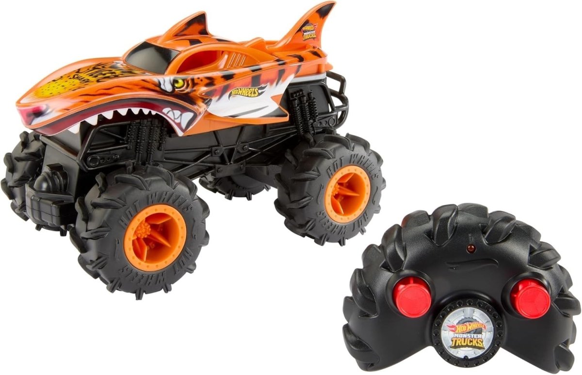 1:24 Scale Monster RC Truck – Tiger Shark All - Terrain Remote Control Car w/ 4WD - Kwikley