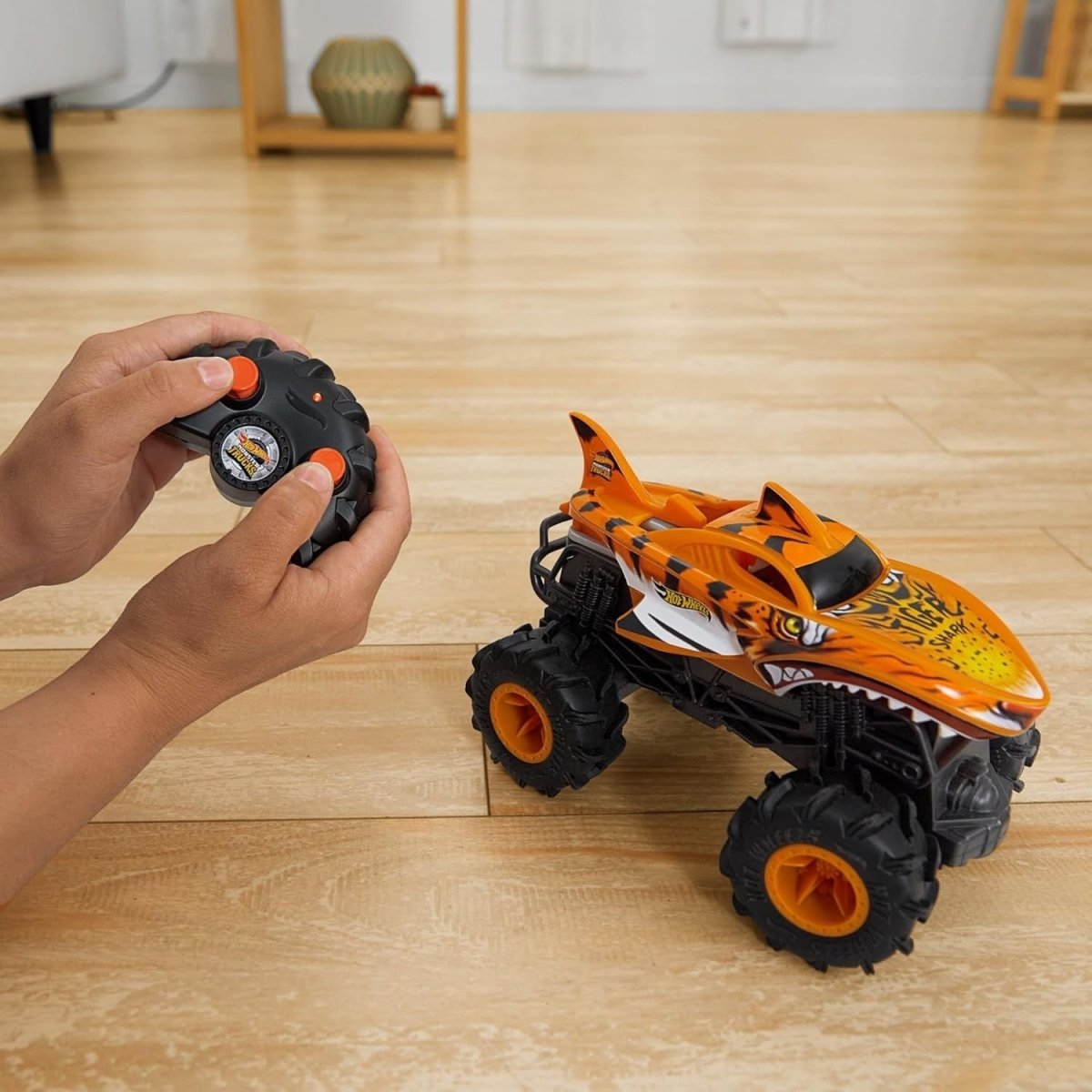 1:24 Scale Monster RC Truck – Tiger Shark All - Terrain Remote Control Car w/ 4WD - Kwikley