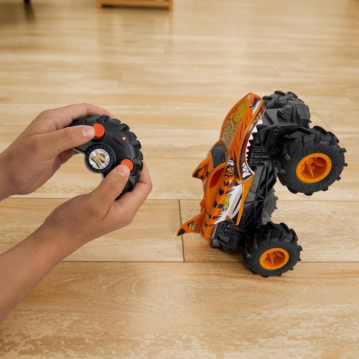 1:24 Scale Monster RC Truck – Tiger Shark All - Terrain Remote Control Car w/ 4WD - Kwikley