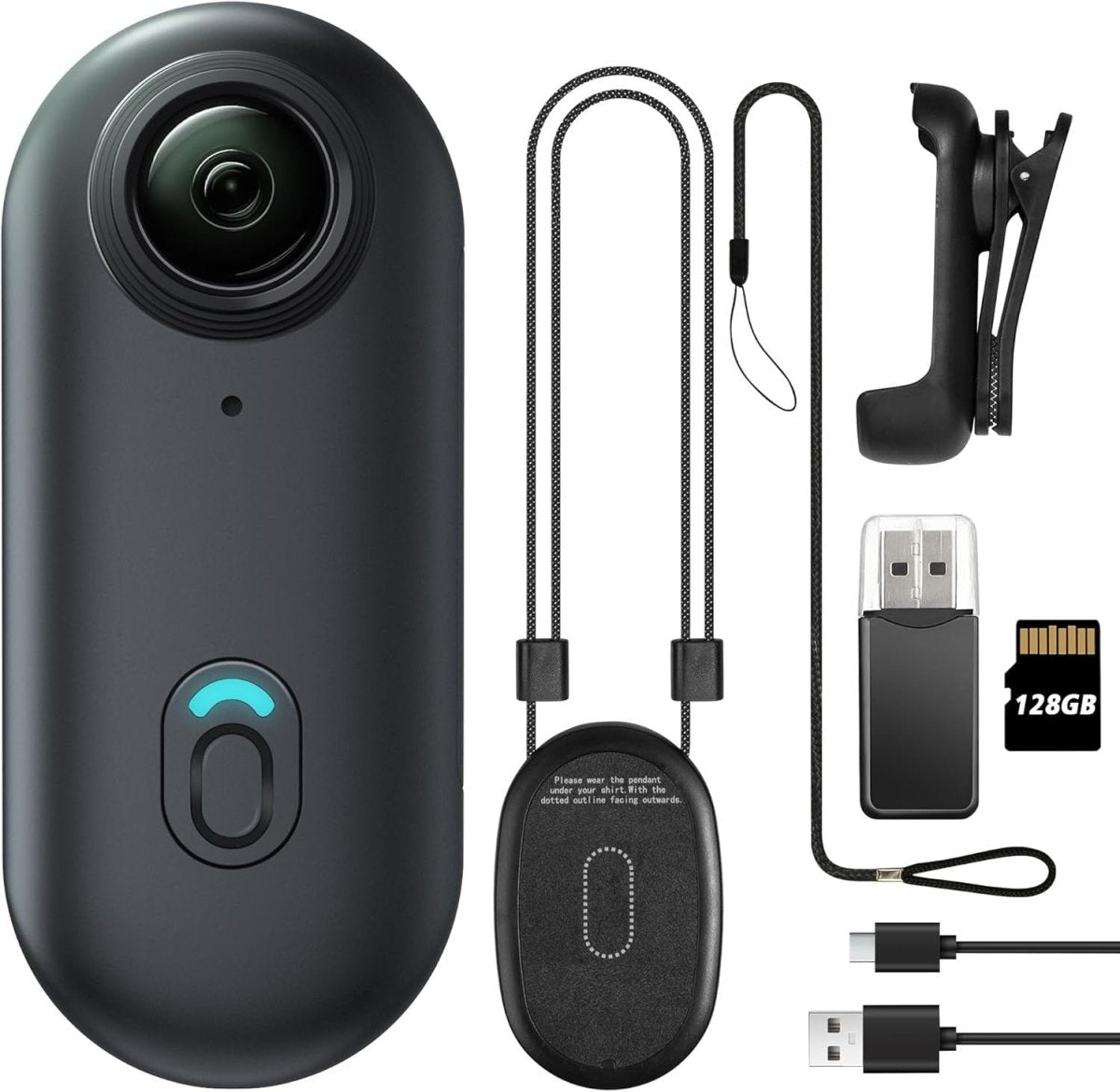 128GB Mini Body Camera 1080P Wearable Action Cam Magnetic Portable DVR - Kwikley