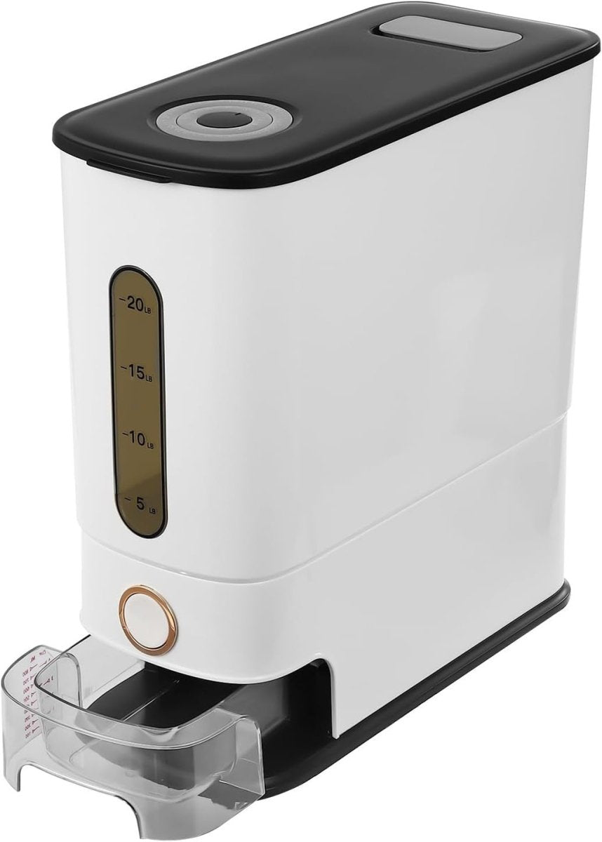 12kg Airtight Rice Dispenser w Measuring Cup & Scale - Kwikley