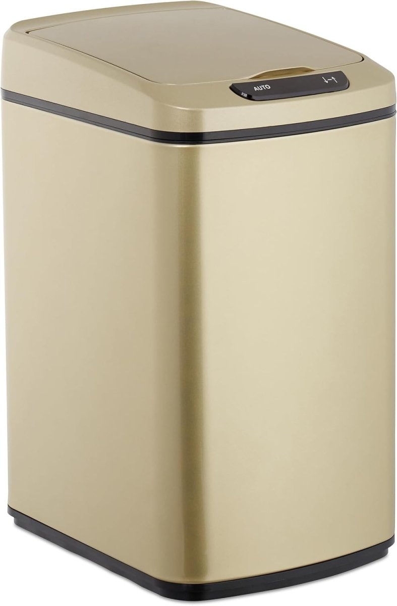 12L Motion Sensor Bin Rose Gold Square Kitchen Bathroom - Kwikley