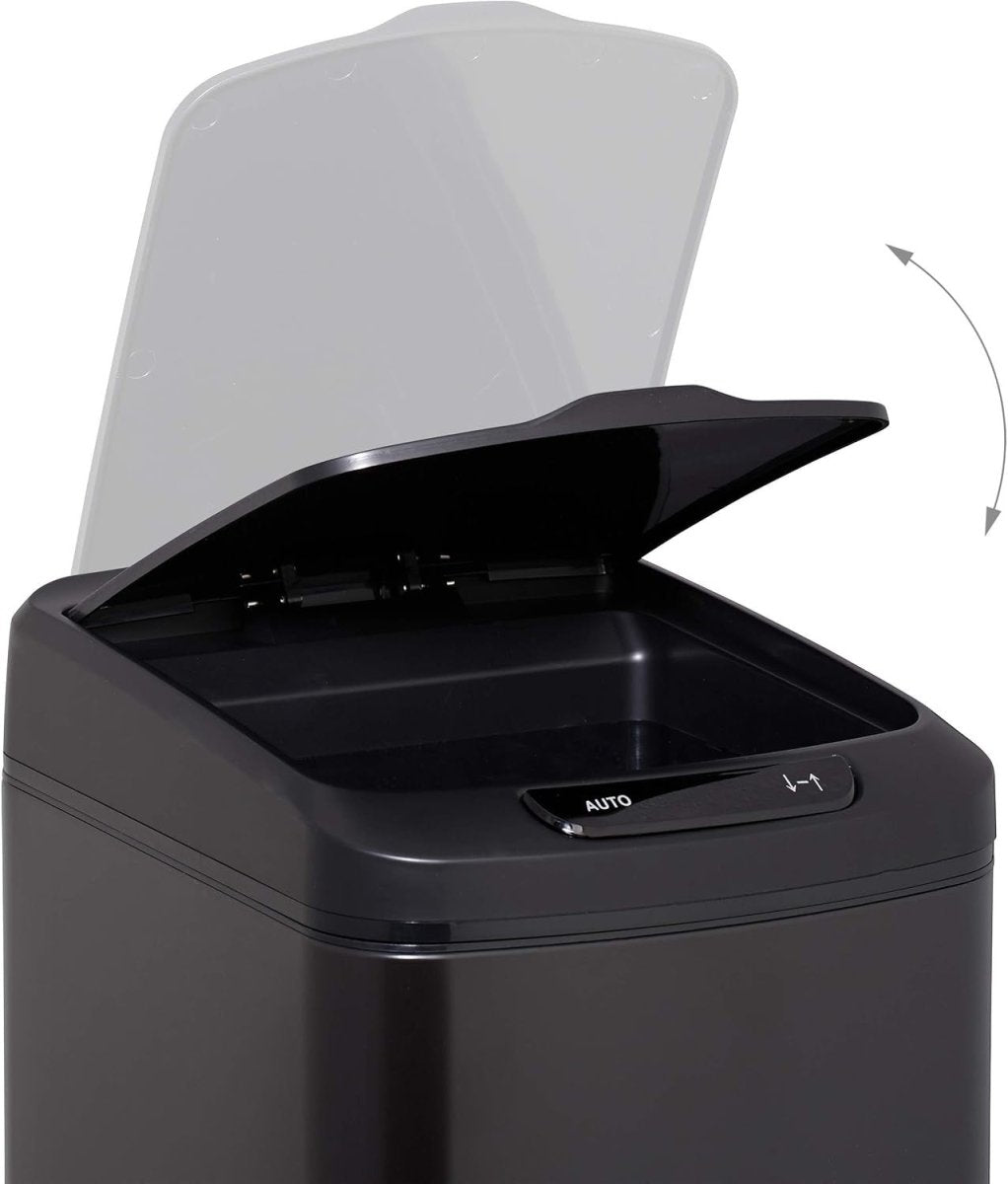 12L Motion Sensor Kitchen Bin Square Steel Bathroom Trash Can - Kwikley