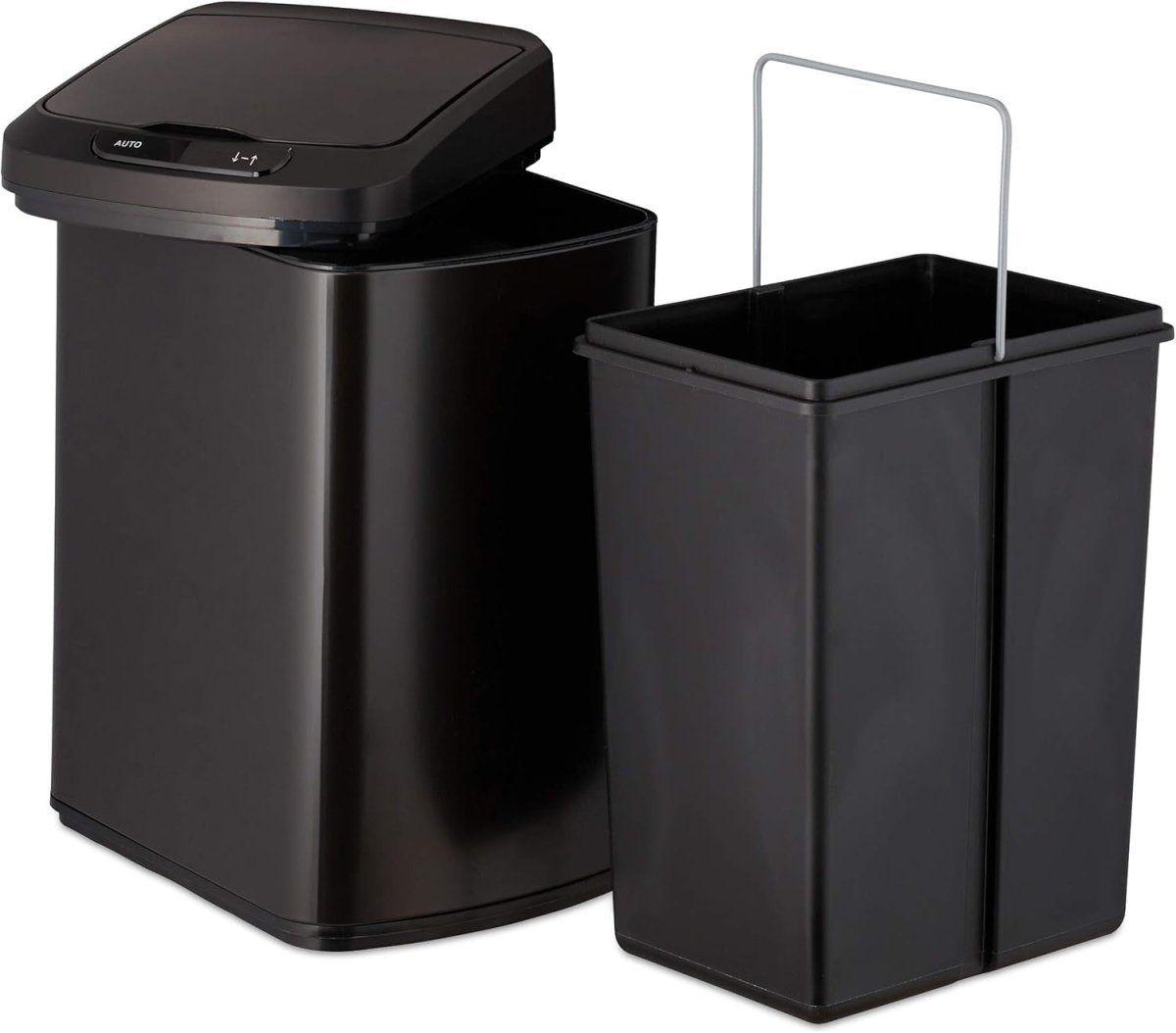 12L Motion Sensor Kitchen Bin Square Steel Bathroom Trash Can - Kwikley