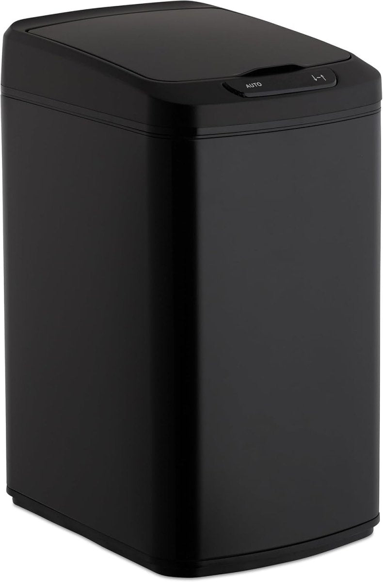 12L Motion Sensor Kitchen Bin Square Steel Bathroom Trash Can - Kwikley
