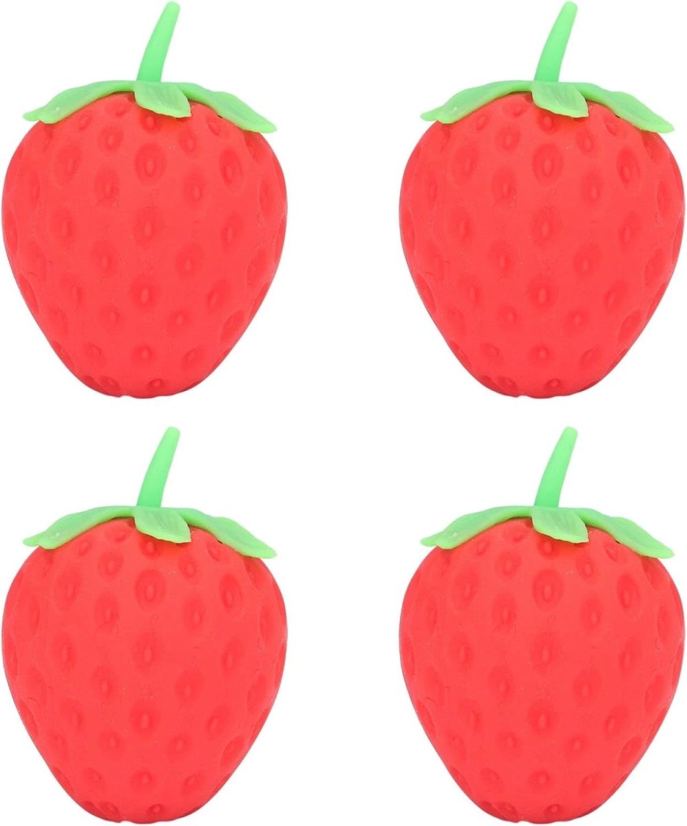12pcs Strawberry Stress Balls Soft Elastic Squeeze Fidget Anxiety Relief - Kwikley