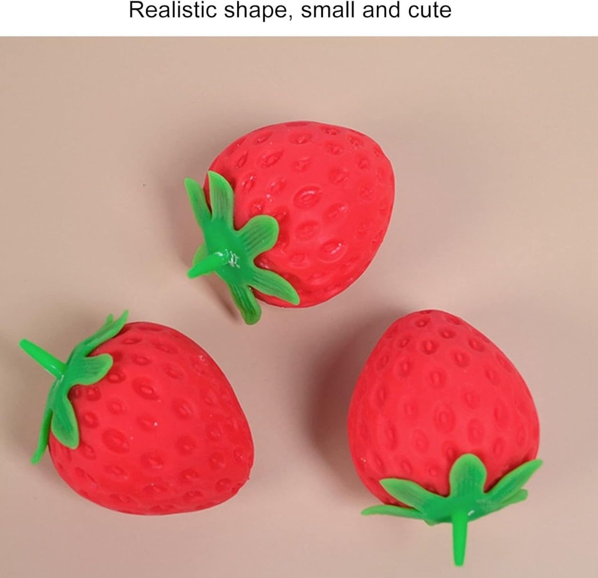 12pcs Strawberry Stress Balls Soft Elastic Squeeze Fidget Anxiety Relief - Kwikley