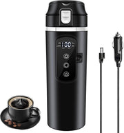 12V 24V Travel Electric Kettle 400ml Car Heating Mug 100°C Control - Kwikley