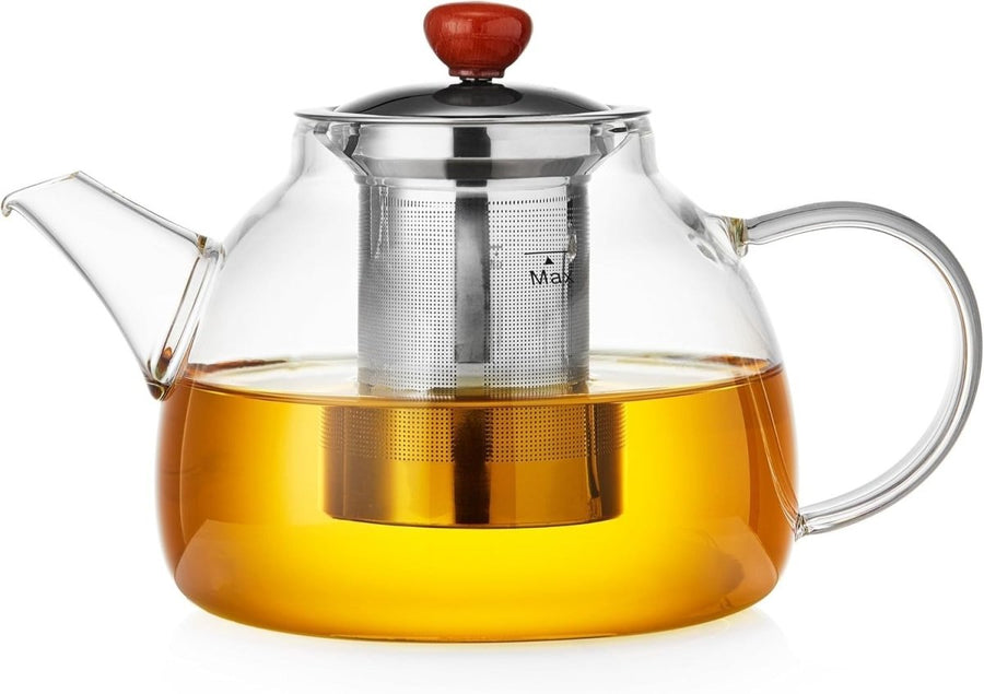1300ml Glass Teapot with Infuser Stovetop Safe Loose Leaf Tea Pot - Kwikley