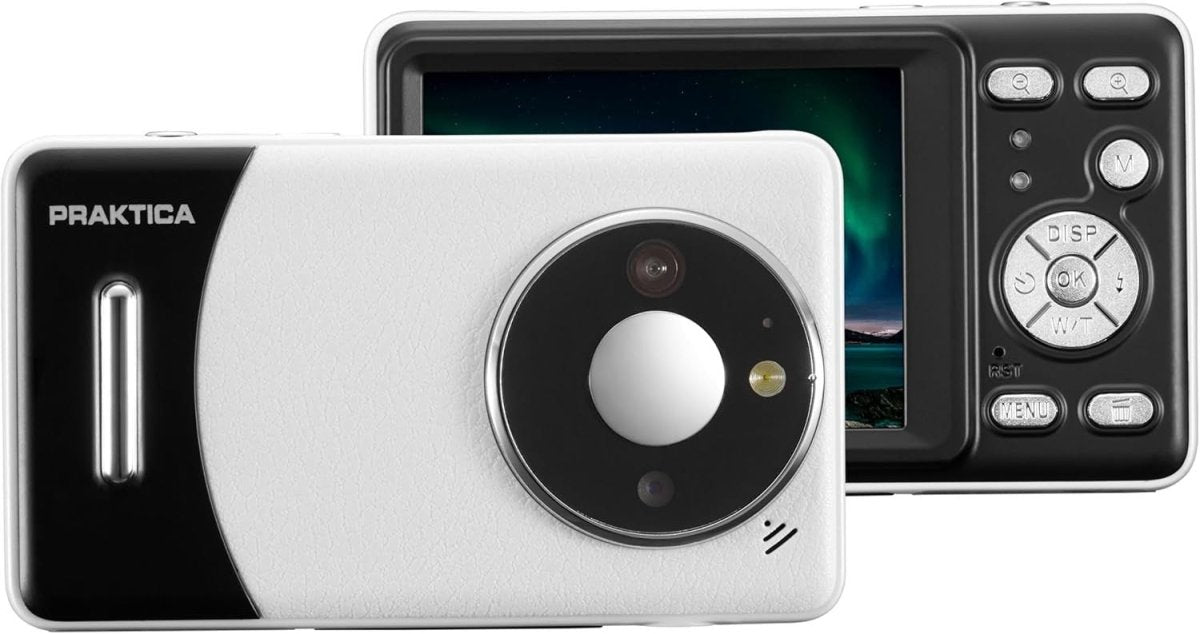 13MP Compact Digital Camera 18X Zoom Full HD Wide Angle White - Kwikley
