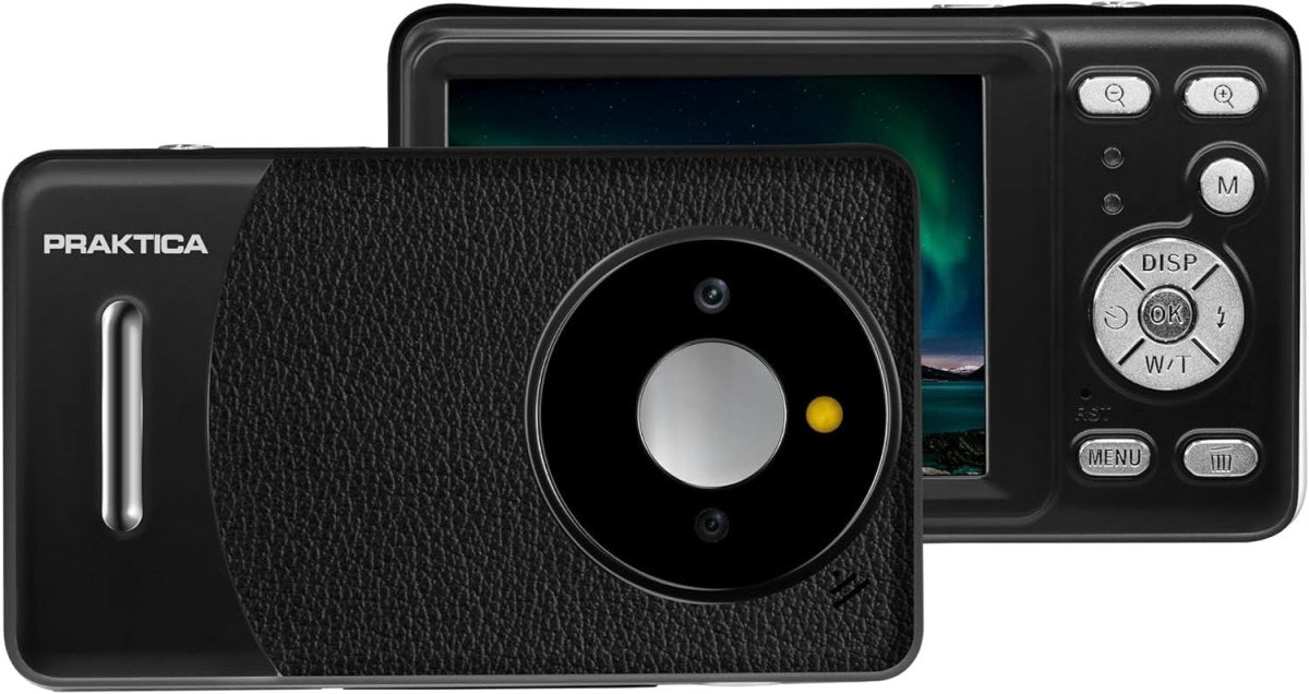 13MP Compact Digital Camera Wide Angle 18X Zoom Full HD Black - Kwikley